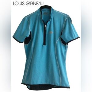 LOUIS GARNEAU Women's Teal Short-Sleeve Cycling Tee